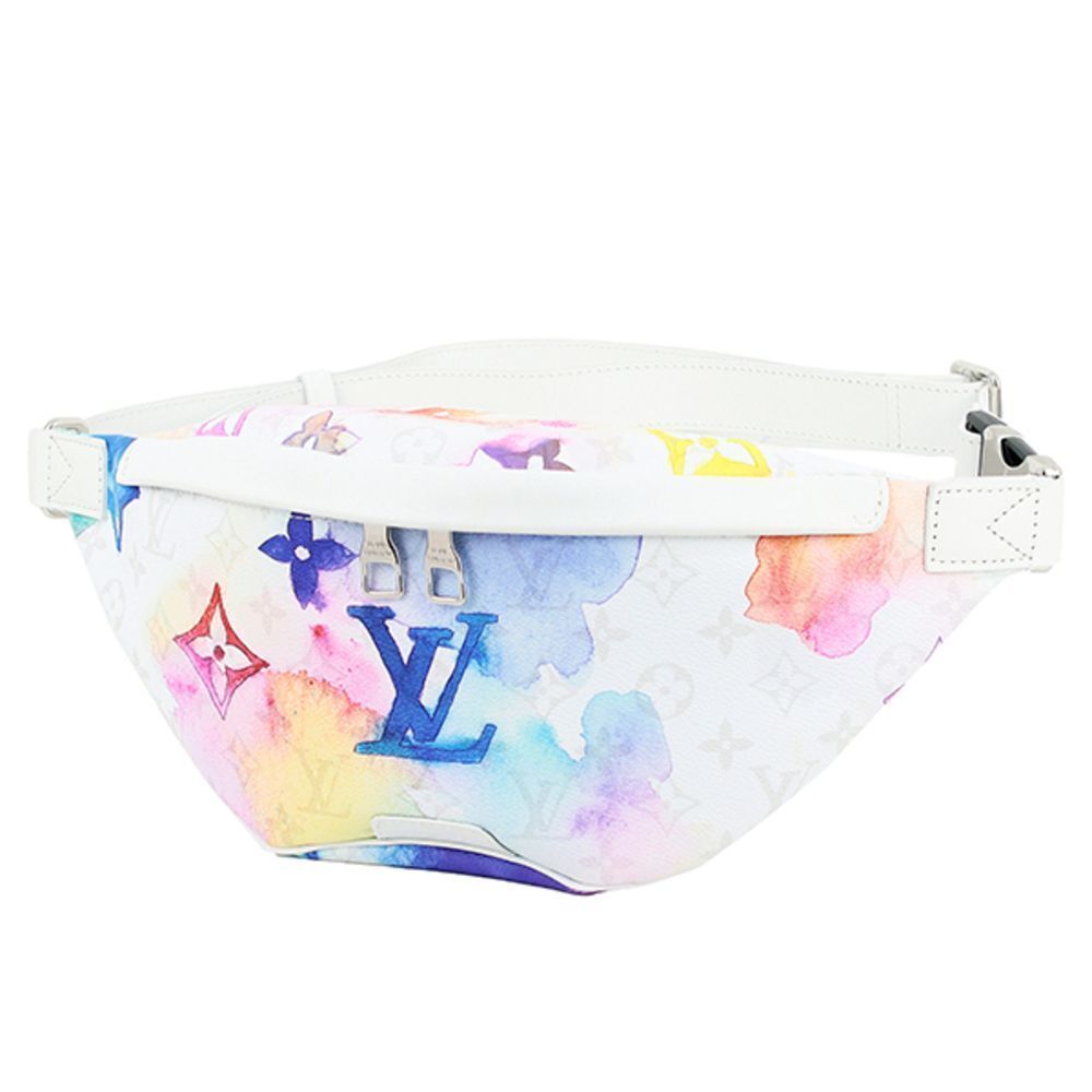 Louis Vuitton Discovery Bum Bag Monogram Watercolor Leather White PM
